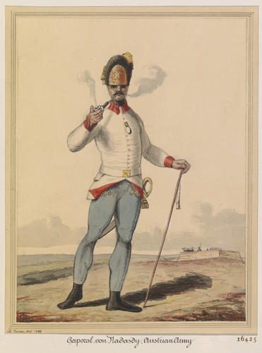 Austrian Army. 	Caporal van Nadasdy, 1799