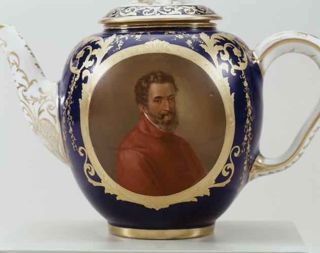 Théière Calabre (part of a tray and tea service) Théière Calabre (part of a tray and tea service)