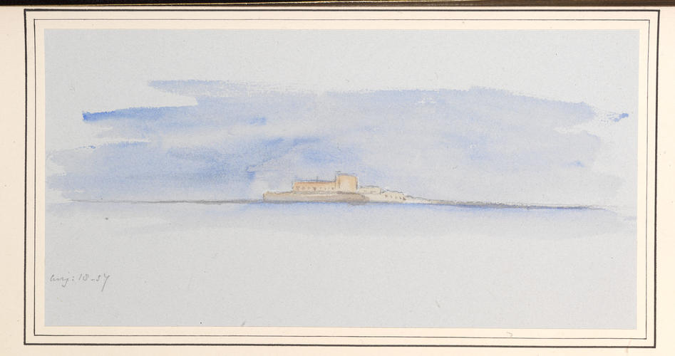 Master: Queen Victoria's Sketchbook 1855-1860
Item: A Fort at Cherbourg