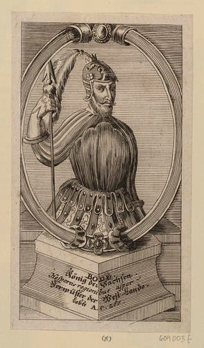 Master: [Engravings of legendary rulers of Saxony]
Item: BODE Konig der Sachsen