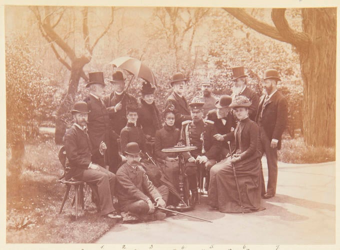 Group portrait, Darmstadt, April 1890. [Album: Photographic Portraits vol. 6/64 1888-1893]