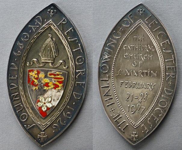 Medal commemorating the Hallowing of Leicester Diocese