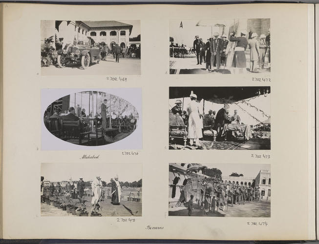 Prince of Wales alighting from a motor car, Allahabad [Edward, Prince of Wales. Royal Tour in India, 1921-1922]