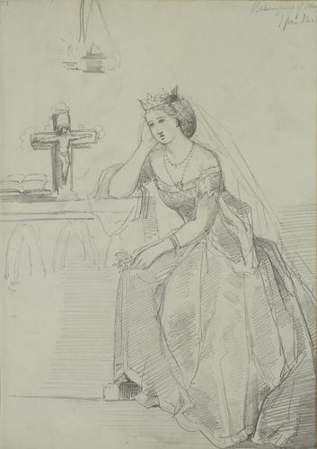 Master: Princes' and Princesses' drawings: Album 8
Item: A female figure