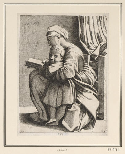 The Virgin reading with the Child