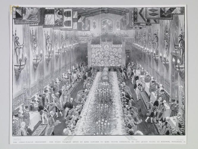 The State Banquet Given by King Edward to King Victor Emmanuel III and Queen Elena at Windsor, Nov. 18th