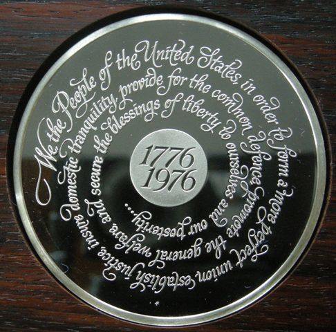 U. S. A. Medal commemorating the bicentenary of American Independence, 1976 U. S. A. Medal commemorating the bicentenary of American Independence, 1976