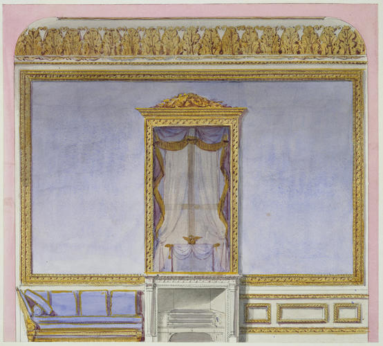 Design for the west elevation of the Bed Room, Room 212, Windsor Castle c. 1826