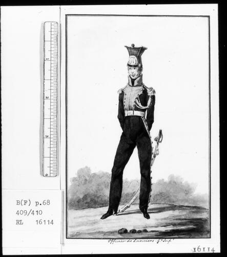 French Army. Officers, Lancers, Imperial Guard