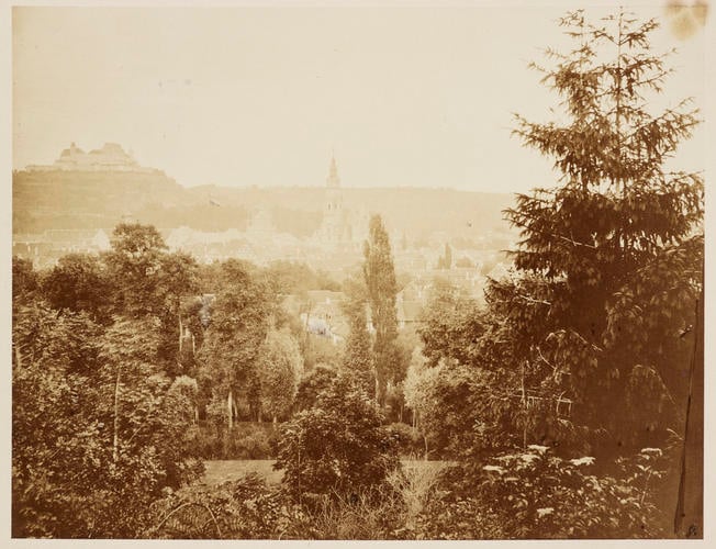 'Ansicht von Coburg von dem Adamiberge'; Coburg taken from the Adamiberge