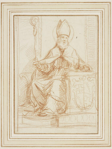 St Petronius with the coat-of-arms of Bologna