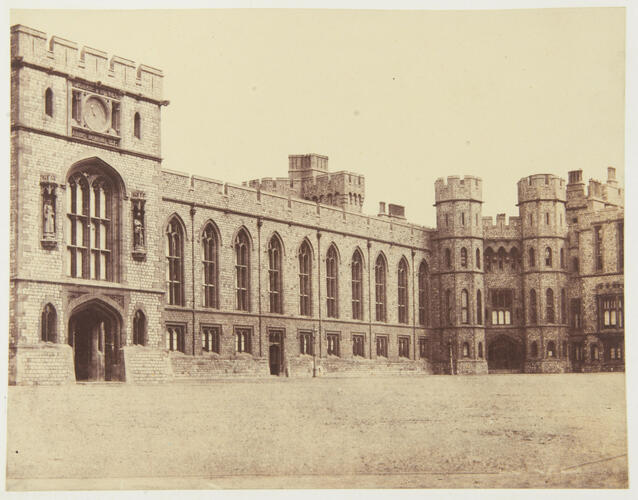 View of the State and Equerries Entrances from the Quadrangle, Windsor Castle
