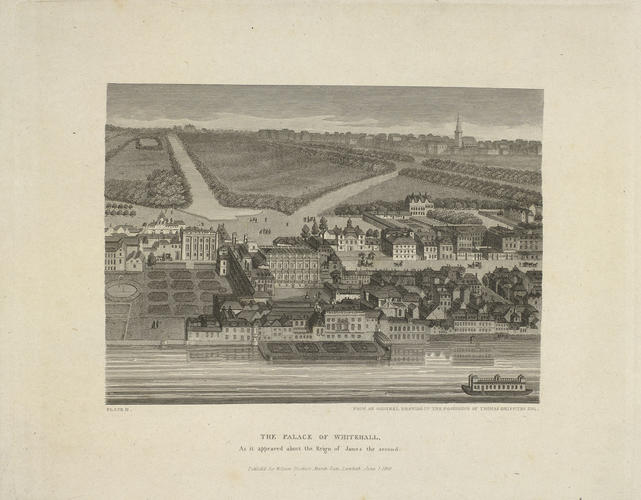 The Palace of Whitehall as it appeared about the reign of James II The Palace of Whitehall as it appeared about the reign of James II