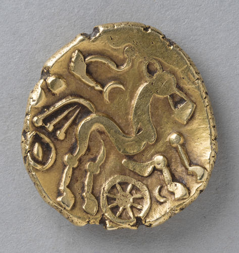 Great Britain, celtic plated gold stater, British 'Remic' type, c. 50 B. C