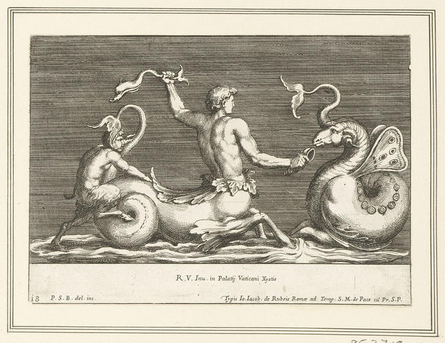 Master: The stucchi of the Raphael Loggia
Item: A Triton, a sea monster and a satyr