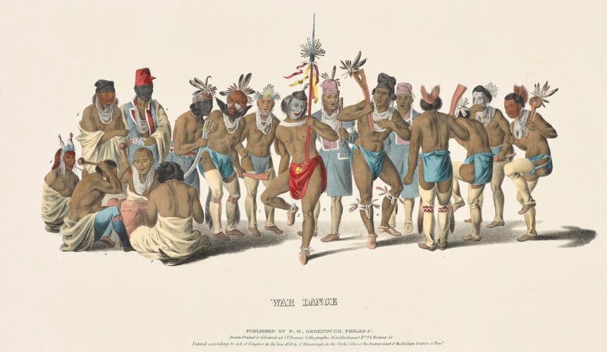History of the Indian tribes of North America : with biographical sketches and anecdotes of the principal chiefs. Embellished with one hundred and twenty portraits from the Indian Gallery in the Department of War, at Washington ; v. 1 / by Thomas L. M'Kenney. . . and James Hall