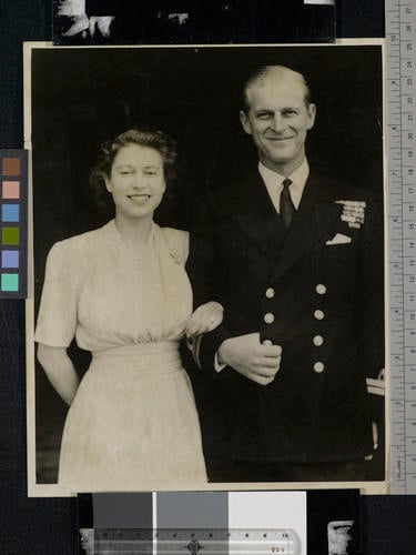 The engagement of Princess Elizabeth and Lieutenant Philip Mountbatten
