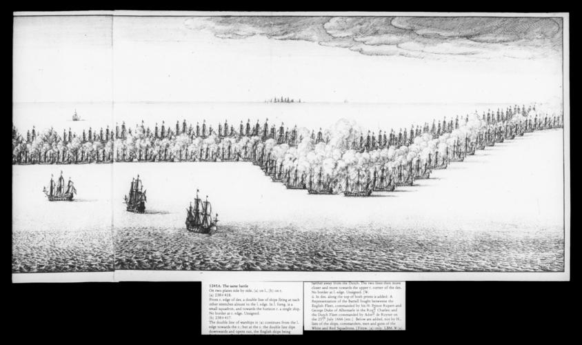 Battle between English and Dutch fleets Battle between English and Dutch fleets