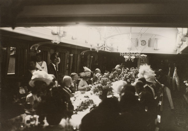 A dinner held on the Russian Imperial Yacht Standart during the Cowes Regatta, 1909 A dinner held on the Russian Imperial Yacht Standart during the Cowes Regatta, 1909