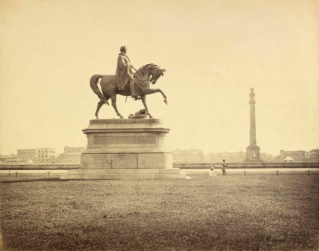 Calcutta. Statue of H. E. Viscount Hardinge, by Foley: Prince of Wales Tour of India 1875-6 (vol. 3)