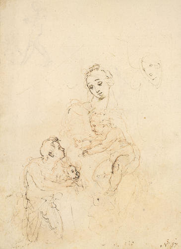 Recto: The Virgin and Child with the infant St John. Verso: The Penitent Magdalene Magdaleneand a nude figure Recto: The Virgin and Child with the infant St John. Verso: The Penitent Magdalene Magdaleneand a nude figure