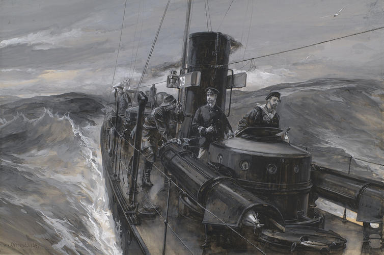 Prince George of Wales in command of Torpedo Boat No. 79