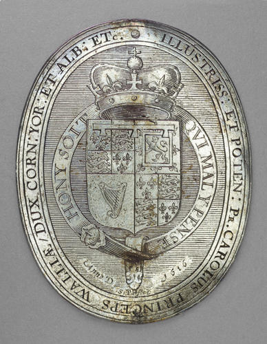 Oval plaque of Charles, Prince of Wales Oval plaque of Charles, Prince of Wales