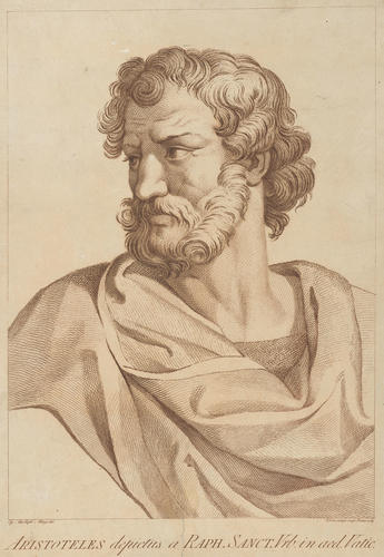 Master: A set of thirty-three prints reproducing heads from 'The School of Athens'
Item: Head of Aristotle [from 'The School of Athens']