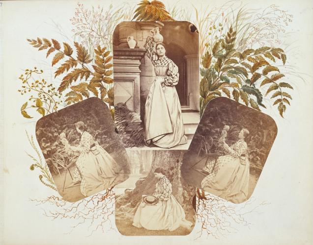 Collage design by Alexandra, Princess of Wales, with photographs, c. 1866-69 Collage design by Alexandra, Princess of Wales, with photographs, c. 1866-69