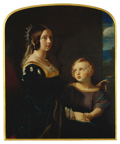 Queen Victoria (1819-1901) with Albert Edward, Prince of Wales (1841-1910)