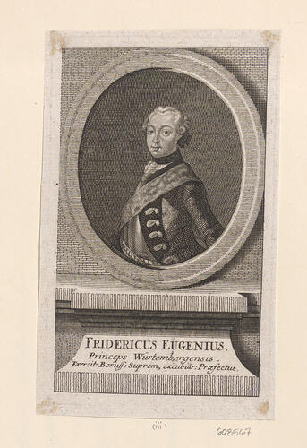 FRIDERICUS EUGENIUS Princeps Wurtembergensis