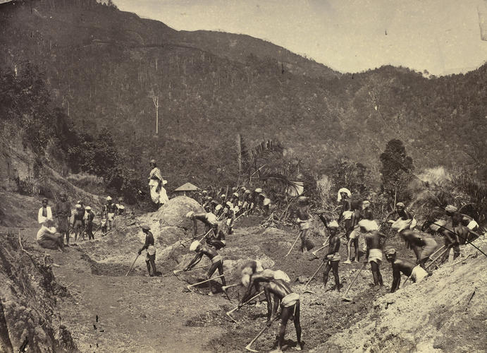 Constructing a road, Penang Constructing a road, Penang