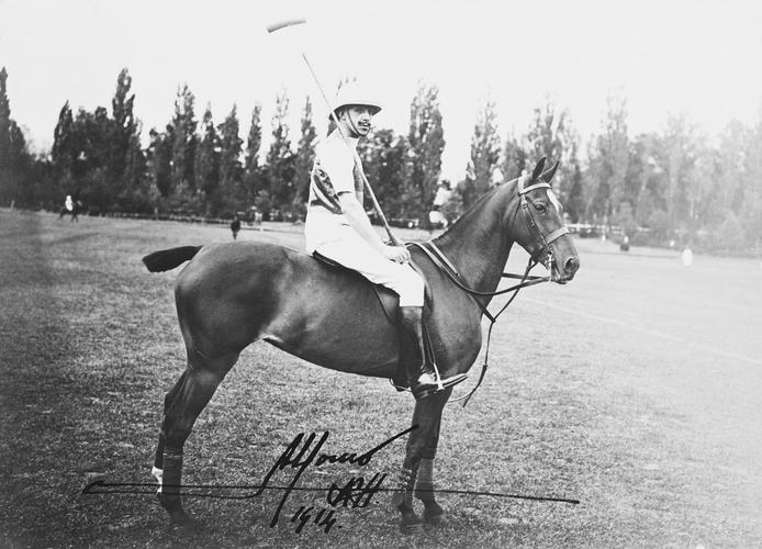 King Alfonso XIII (1886-1941) playing polo