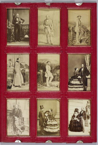 Folding portfolio containing portraits of Queen Victoria and Prince Albert
