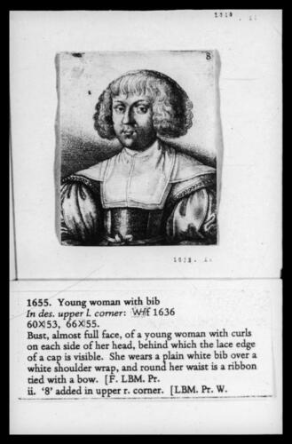 Young woman with bib Young woman with bib