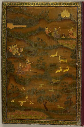 Master: A late Mughal album of calligraphy and paintings.
Item: Mughal Album bindings