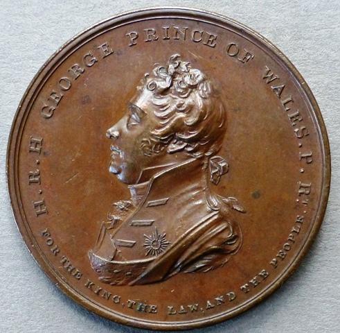 Great Britain. Medal commemorating The Prince of Wales being appointed Regent, 1811 Great Britain. Medal commemorating The Prince of Wales being appointed Regent, 1811