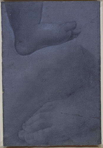 The foot of the Christ child and the foot of St Anne