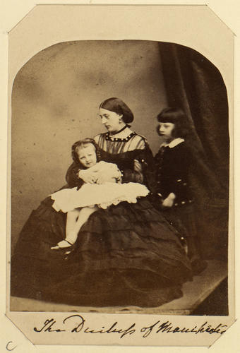 Louisa, Duchess of Manchester with two of her children Louisa, Duchess of Manchester with two of her children