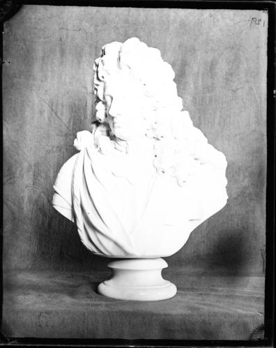 Glass plate negative of a marble bust Glass plate negative of a marble bust