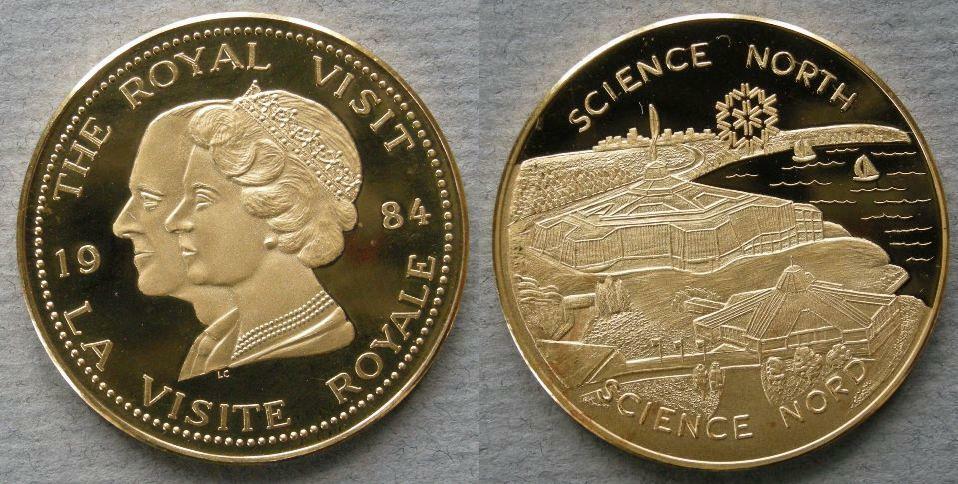 Canada. Medal commemorating the Opening of Science North at Sudbury, Ontario
