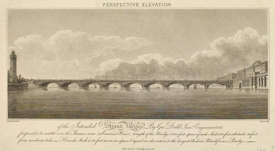 Perspective elevation of the intended Strand Bridge