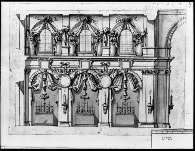 Rome, S. Antonio de' Portoghesi, the decoration for the memorial service to King Pedro II of Portugal