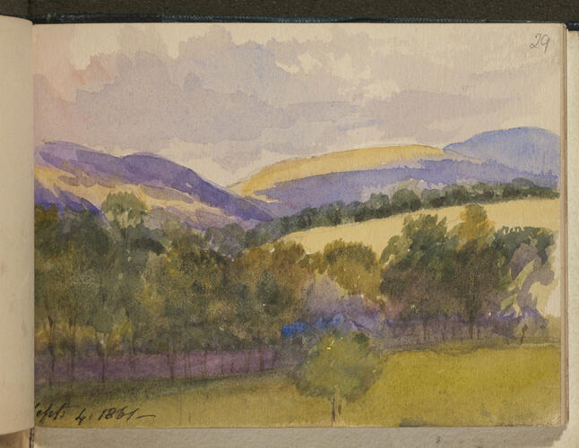 Master: SKETCHES FROM NATURE V. R. MDCCCLX TO MDCCCLXI
Item: A Highland landscape