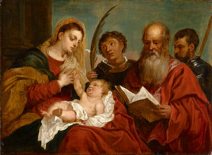 The Virgin and Child with Sts Stephen, Jerome and Maurice