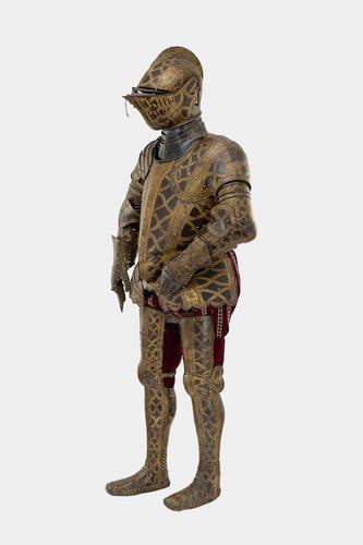 Armour garniture of Sir Christopher Hatton for the field, tourney, tilt and barriers Armour garniture of Sir Christopher Hatton for the field, tourney, tilt and barriers