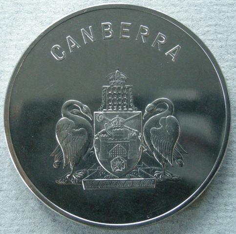 Australia. Medal commemorating the commissioning of H. M. A. S. 'Canberra', 21st March 1981 Australia. Medal commemorating the commissioning of H. M. A. S. 'Canberra', 21st March 1981