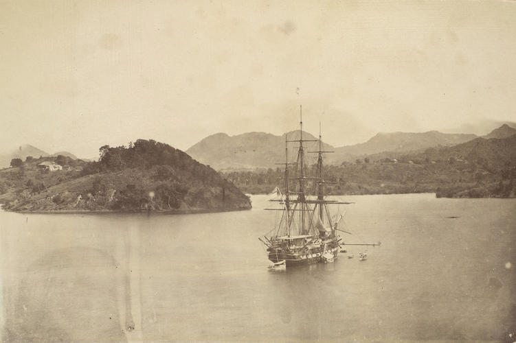 HMS Eurydice at St Lucia before her last voyage home, 1878