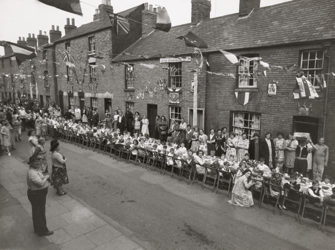 Street Party in Banbury to Celebrate the Coronation, 1953