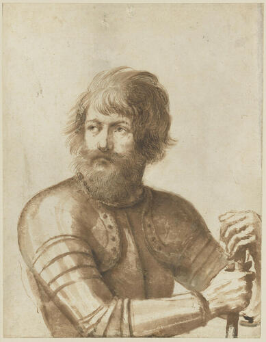 A bearded man in armour